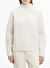 Calvin Klein Beyaz Kadın Balıkçı Standart Düz Kazak REC YÜN TWO TONE STRIPE SWEATER 