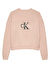Calvin Klein Pembe Kız Çocuk Bisiklet Regular Fit Düz Kazak IG0IG02654TER 