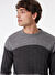 People By Fabrika Gri Erkek Bisiklet Yaka Basic Jakarlı Kazak PBF4WM-KZK 5024