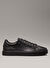 Calvin Klein Siyah Erkek Deri Sneaker LOW TOP LACE UP W/ZIP RUBB 