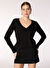 People By Fabrika V Yaka Basic Fit Siyah Kadın Kazak PBF4WL-KZK5014