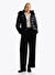 Tommy Hilfiger Siyah Kadın Dik Yaka Standart Fit Puffer Mont GLOSS DOWN TYRA JKT WITH FUR