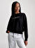 Calvin Klein Jeans Siyah Kadın Yuvarlak Standart Baskılı Sweatshirt INSTITUTIONAL GRAPHIC REG CN 