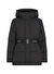 Calvin Klein Jeans Siyah Kadın Dik Yaka Standart Fit Puffer Mont LOGO BELT SHORT PUFFER