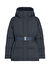 Calvin Klein Jeans Lacivert Kadın Dik Yaka Standart Fit Puffer Mont LOGO BELT SHORT PUFFER