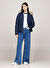 Tommy Jeans Lacivert Kadın Dik Yaka Standart Fit Puffer Mont TJW BASIC HOODED DOWN JACKET EXT