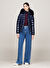 Tommy Jeans Lacivert Kadın Dik Yaka Standart Fit Puffer Mont TJW TONAL HOODED DOWN JACKET
