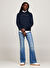 Baskılı Standart Fit Lacivert Kadın Sweatshirt TJW REG LINEAR HOODIE
