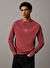 Calvin Klein Jeans Bordo Erkek Bisiklet Regular Fit Nakışlı Kazak J30J325671VAI MONOLOGO SWEATER 
