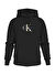 DISTRESSED MONOLOGO Baskılı Relaxed Kapüşonlu Siyah Erkek Sweatshirt J30J326875BEH 