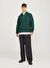 Jack & Jones Koyu Yeşil Erkek Dik Relaxed Kazak 12241817_JOROLLIE KNIT HALF ZIP SN 