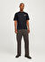 Jack & Jones Siyah Erkek Loose Fit T-Shirt 12256793_JJOLIVE TEE SS CREW NECK 