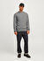 Jack & Jones Gri Erkek Bisiklet Relaxed Kazak 12257854_RDDBROOKS KNIT CREW NECK L 