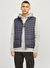 Jack & Jones Gri Erkek Yelek 12256987_JJESTATE PACKABLE BW COLLA 