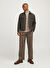 Jack & Jones Kahve Erkek Dik Regular Fit Kazak 12258473_JJPANNEL KNIT HALF ZIP AW2 