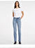 Guess Açık Mavi Kadın Regular Fit Desenli Denim Pantolon GJ G08 MID RISE STRA - ECO RECY CO 