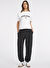 Guess Siyah Kadın Regular Fit Desenli Eşofman Altı GJ TRIANGLE LABEL JO - ORGANIC CO/P