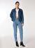 Guess Çok Renkli Kadın Regular Fit Desenli Denim Pantolon MOM JEAN - ECO RECY CO SHINE STR IN 