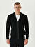 Network Siyah Erkek Dik Slim Fit Düz Hırka 1091744 