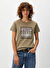 Guess Haki Kadın Regular Fit Desenli T-Shirt SS CN BOXY LOGO TEE - MID ORGANIC S 