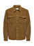 Only & Sons Kahve Erkek Gömlek Rahat Düz Gömlek ONSMARLON 8W WASH CORD OVERSHIRT 