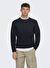 Only & Sons Koyu Lacivert Erkek Düz Normal Düz Kazak ONSPIN REG 12 CREW KNIT 