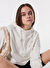 People By Fabrika Ekru Kadın Kapüşon Yaka Loose Fit Baskılı Sweatshirt PBF4WL-SWT5620