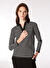 People By Fabrika Siyah - Beyaz Kadın Polo Classic Fit Çizgili Sweatshirt PBF4WL-SWT5557 