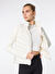E 4.0 Design Studio x Fabrika Kırık Beyaz Kadın Dik Basic Kapitone Sweatshirt F4WL-MNT W60 
