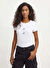 Armani Exchange Beyaz Kadın Standart Baskılı T-Shirt 6DYT26 