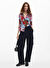 Desigual Siyah Kadın Standart Desenli Pantolon 24WWPW30 