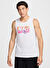 Nike Beyaz Erkek Normal Baskılı Atlet FZ8046-100 M NK DF TANK VNTG FITNES 