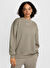 Nike Haki Kadın Yuvarlak Bol Kesim Baskılı Sweatshirt DQ5733-320 W NSW PHNX FLC OS CREW 