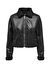 Only Siyah Kadın Gömlek Normal Düz Mont ONLBETTY BONDED ZIP JACKET CC OTW 