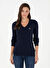 U.S. Polo Assn. V Yaka Slim Fit Lacivert Kadın Kazak TK03-BSK24