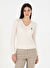 U.S. Polo Assn. Krem Kadın V Slim Fit Kazak YTK03-GBSK24 