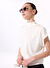 Fabrika Beyaz Kadın Loose Fit Düz T-Shirt F5SL-TST0186