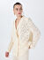Fabrika Beyaz Kadın Oversize Güpür Ceket F5SL-CKT0035