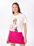 Fabrika Kırık Beyaz Kadın Relaxed Düz T-Shirt F5SL-TST0286