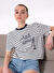 Fabrika Lacivert Kadın Normal Çizgili T-Shirt F5SL-TST0109