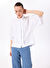 Fabrika Beyaz Kadın Loose Fit %100 Keten Gömlek F5SL-GML0063