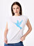 Fabrika Kırık Beyaz Kadın Relaxed Baskılı T-Shirt F5SL-TST0372