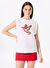 Fabrika Kırık Beyaz Kadın Relaxed Baskılı T-Shirt F5SL-TST0371-1