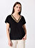 Fabrika Comfort Siyah Kadın Relaxed Payetli T-Shirt FC5SL-TST0118