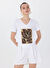 Fabrika Beyaz Kadın Basic Baskılı T-Shirt F5SL-TST0454