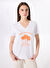 Fabrika Beyaz Kadın Basic Baskılı T-Shirt F5SL-TST0447