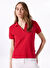 Jeep Kırmızı Kadın Relaxed Düz Polo T-Shirt J5SL-TST7070