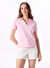 Jeep Pembe Kadın Relaxed Düz Polo T-Shirt J5SL-TST7070