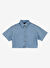 Fabrika Mavi Kadın Gömlek Crop Taşlı Denim Gömlek F5SL-GML0167