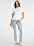 Guess Jeans Beyaz Kadın Normal T-Shirt GJ SS CN SLIM AMERIC - MID ORGANIC 